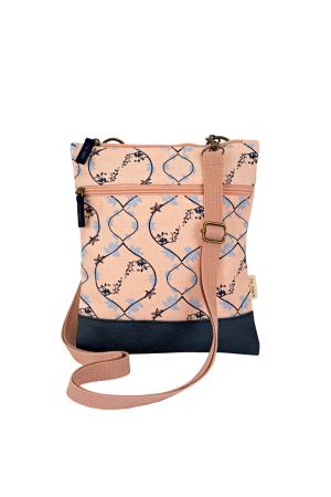 Crossbag Tasche, Ranken lachs